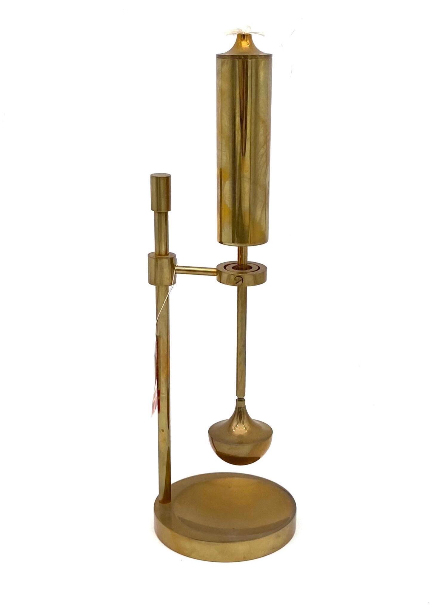 Gyroscopic Brass Oil Lamp - Danish Design by Ilse D. Ammonsen