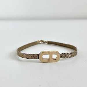 Vintage Christian Dior bracelet costume jewelry with logo