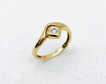 Diamond brilliant solitaire ring in 585 gold