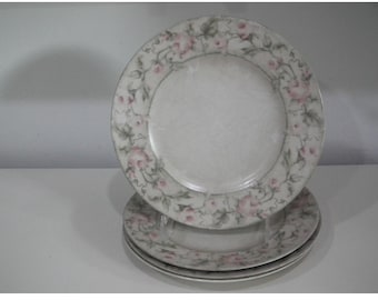 Set of 4 222 Fifth "Savannah" Cheri Blum Dinner Plates Floral