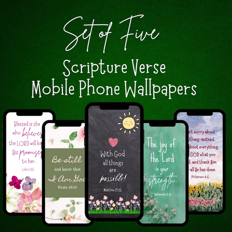 Bibel Vers Handy Wallpapers, Schrift Sperrbildschirme, Ermutigung für Frauen, Geschenke für sie Bild 1