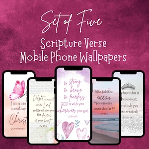 Bibel-Vers-Telefon-Hintergründe, Schrift-Handy-Sperrbildschirme, Ermutigung für Frauen, Geschenke für sie