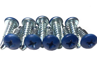 Lacrosse Head Screws,  Blue Self Tapping - 10 Pack