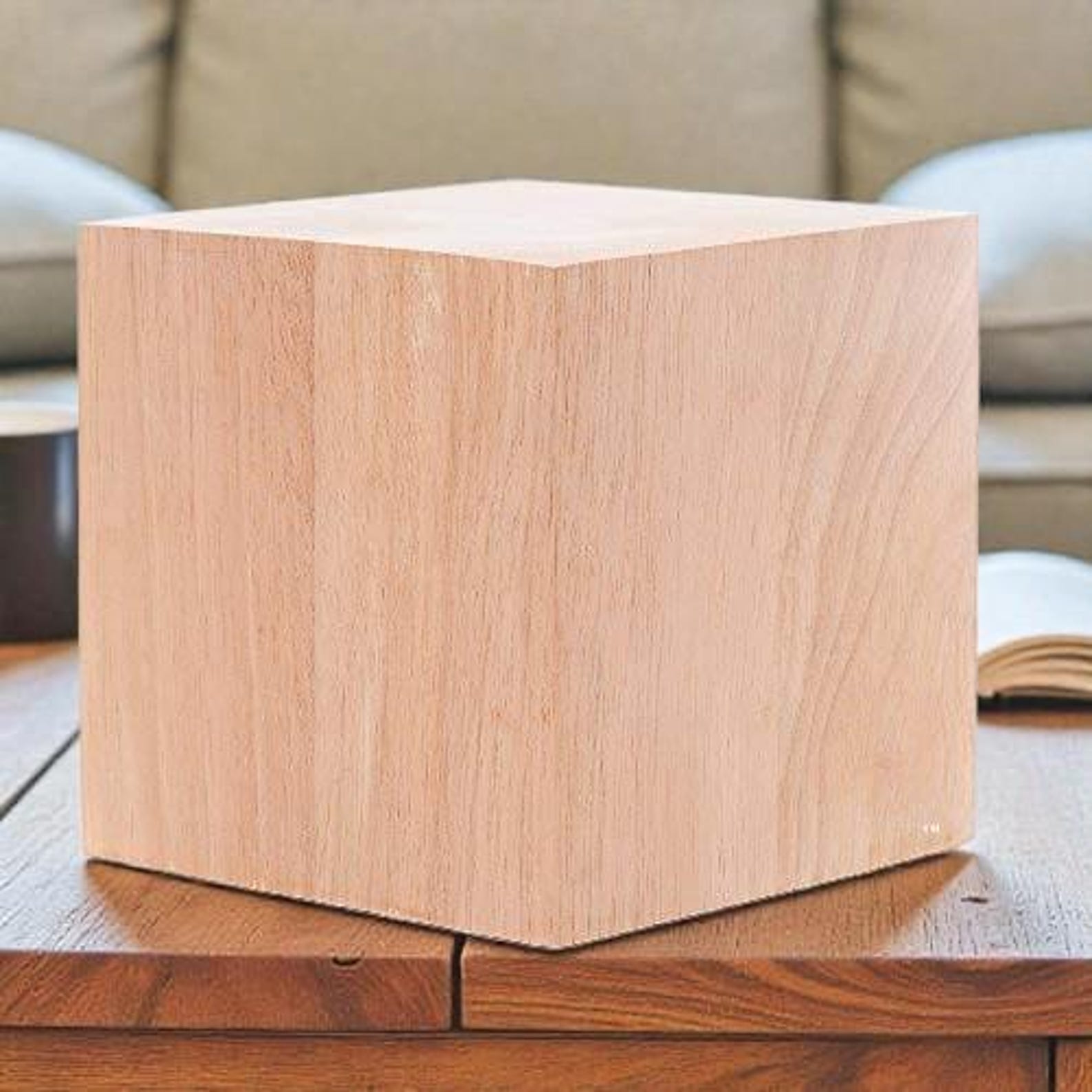 4 Inch Solid Wood Block Cube 4x4x4 Inches for DIY Projects - Etsy