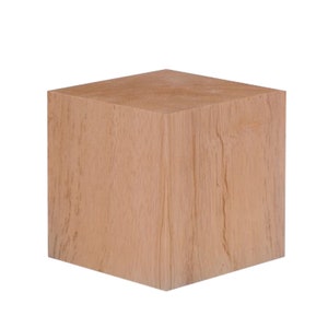 3 Inch Solid Wood Block Cube 3x3x3 inches
