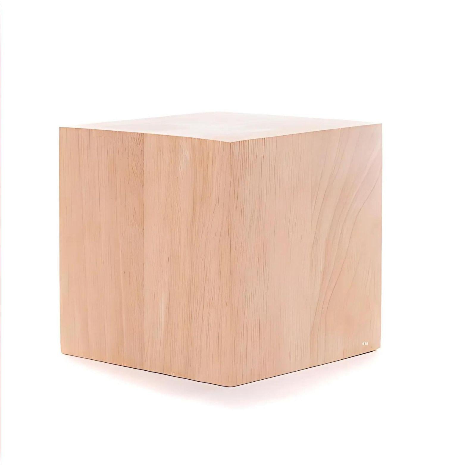 6 Inch Solid Wood Block Cube