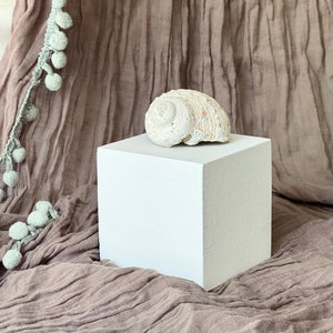 White Wood 3 Inch square riser, White plant riser, White wood block, decor risers, wood riser, holder.  Display stand. White solid wood.