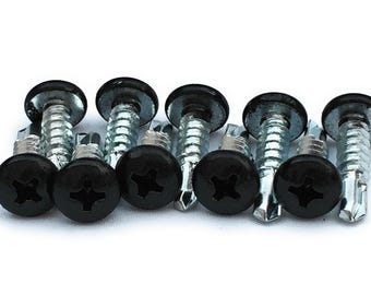 Black Self-Tapping Lacrosse Head Screws - 10 Pack