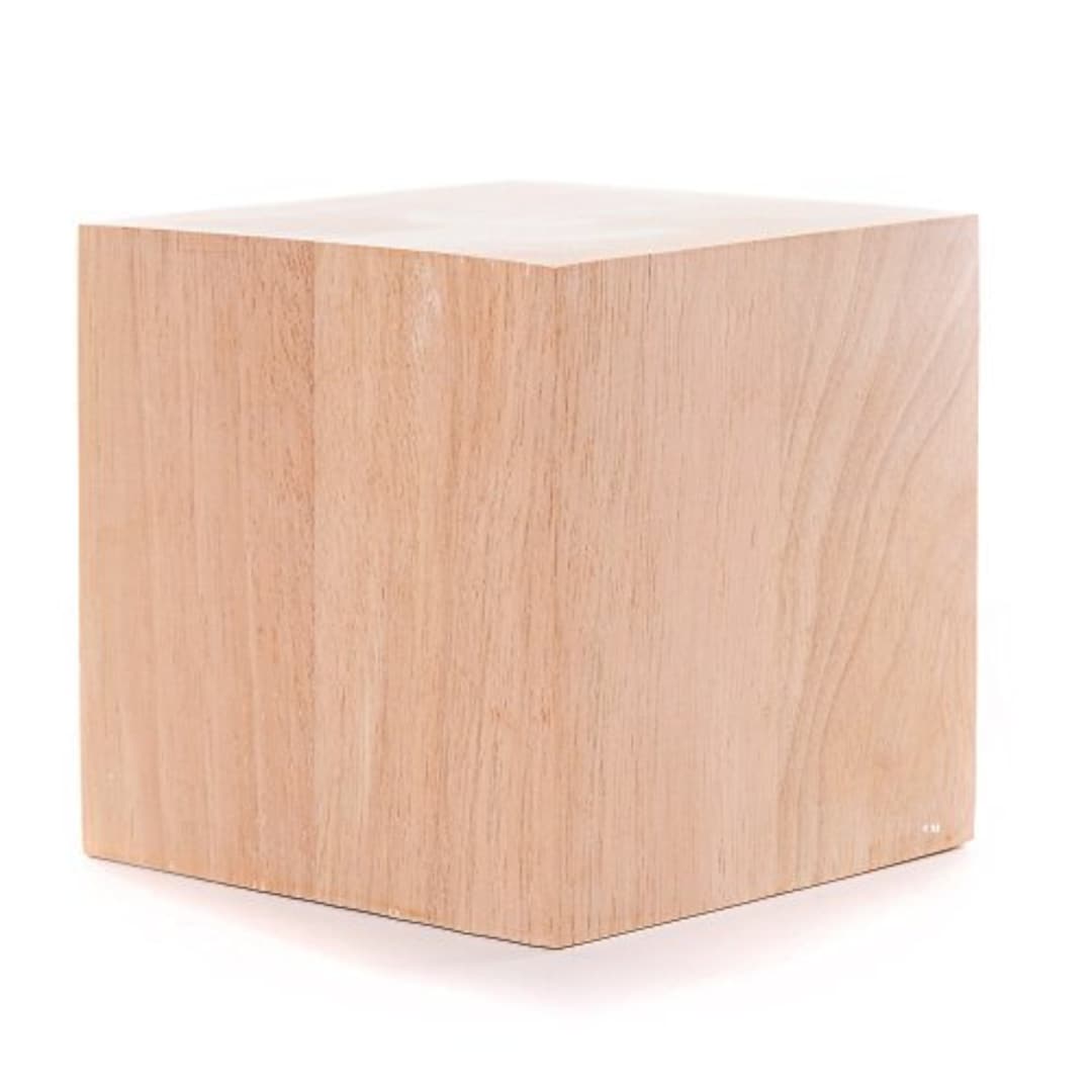 Set of 9 4 Inch Solid Wood Block Cubes Etsy