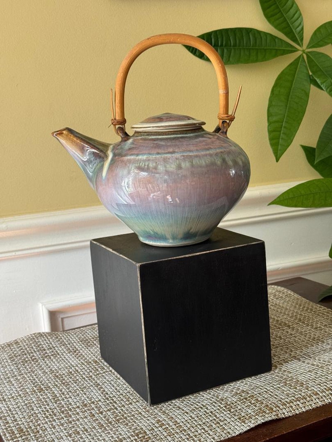 Distressed Black Wood 6 Inch Riser, Black Plant Riser, Black Wood Block ...