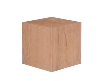 4 Inch Solid Wood Block Cube 4x4x4 inches for DIY Projects