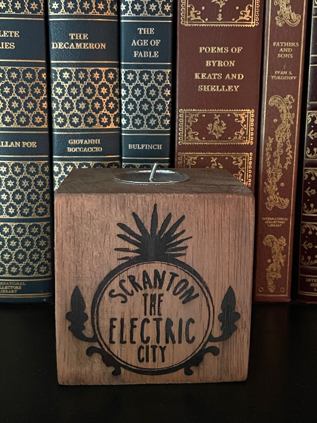Scranton the Electric City Votive Candle Holder Laser Engraved Etsy
