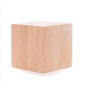 5 Inch Square Unfinished Solid Wood Block Cube for DIY Projects