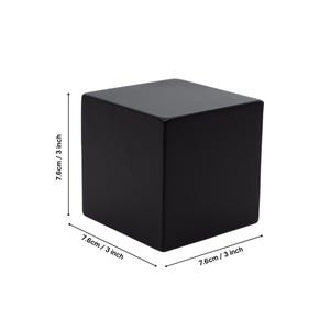 Black Wood 3 Inch square riser, Black plant riser, Black wood block, decor risers, wood riser, holder.  Display stand. Black solid wood.