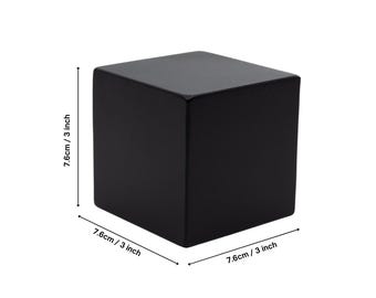 Black Solid Wood 3-Inch Square Riser: Modern Decor Stand