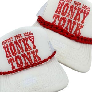 Honky Tonk hat, trucker hats for women, foam front trucker hats, country music, western bar attire, music festival accessory, cowboy hat