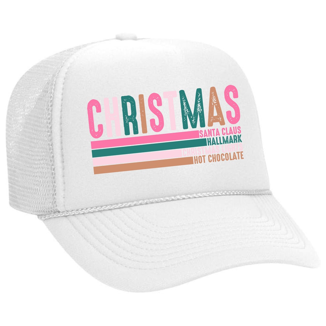 Christmas Trucker Hats, Trucker Hats for Women, Foam Front Trucker Hats