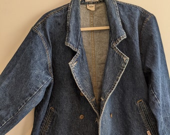 Denim Pea Coat - Etsy