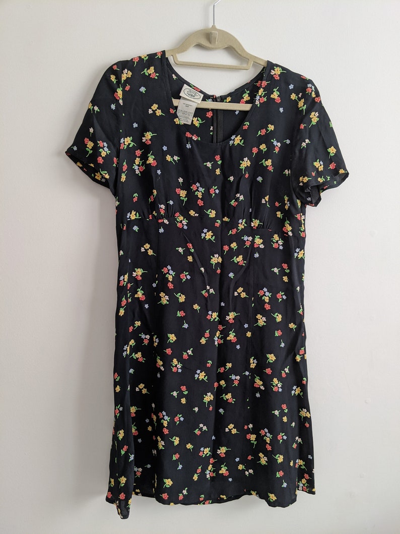 Vintage 90s Laura Ashley Flirty Floral Dress