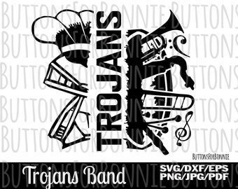 Trojans Band Svg Etsy