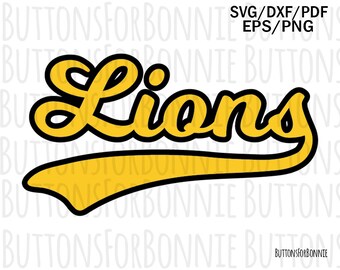 Lions svg, swoosh svg, basketball, football, baseball, soccer, softball, volleyball, lacrosse, cutting file, iron on, lions shirt, font tail