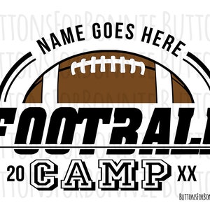 Football Camp svg, football svg, football workshop, football camp shirt, football shirt svg, cutting file, template, cricut, cameo, eps, dxf