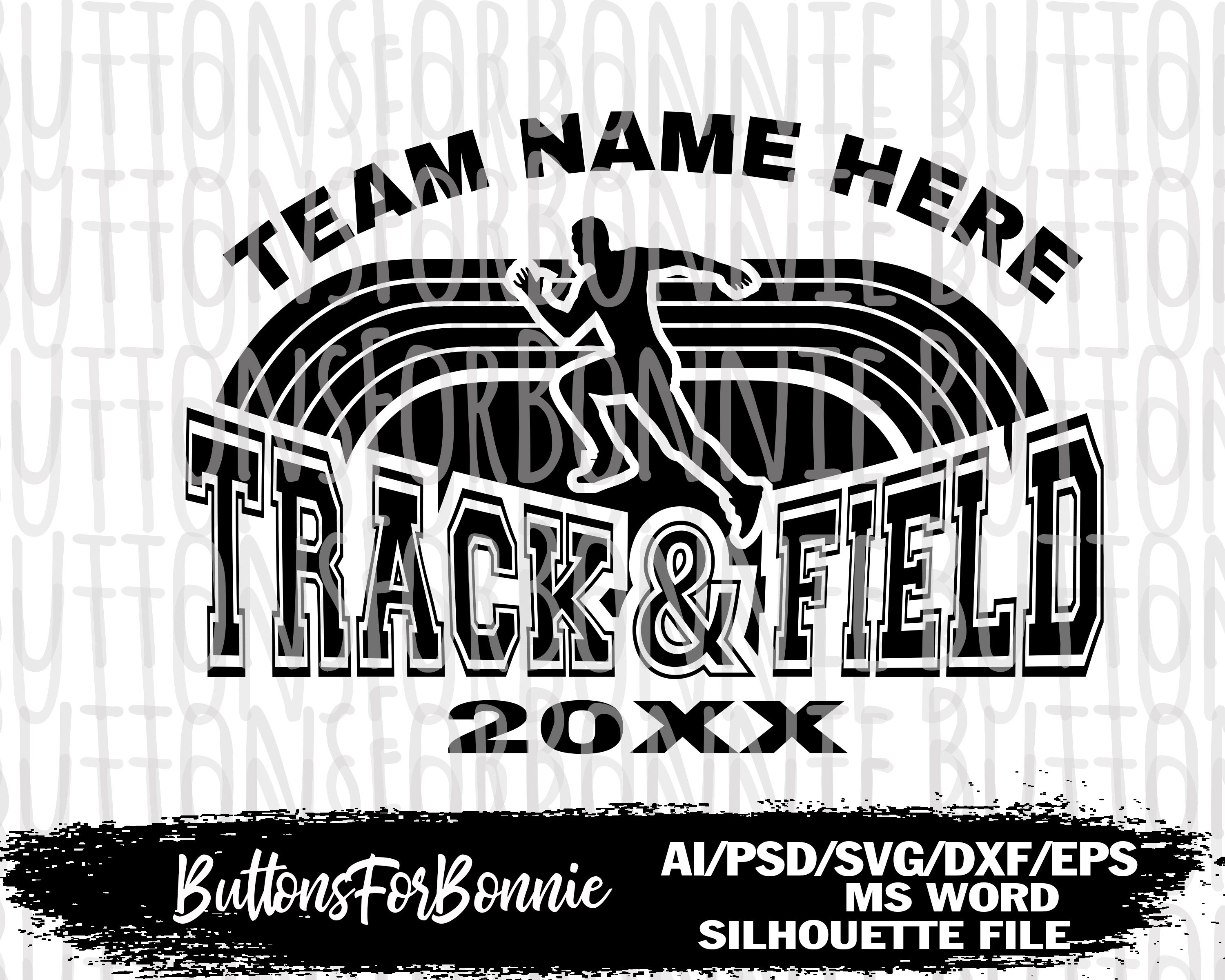 Track and field svg sprinter svg track team svg template | Etsy