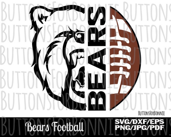 Bears football football svg football mom digital cutting | Etsy