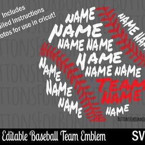 baseball svg, template, cricut, all star svg, all star champion svg, back of shirt svg, team members svg, cut file, stitching, seams