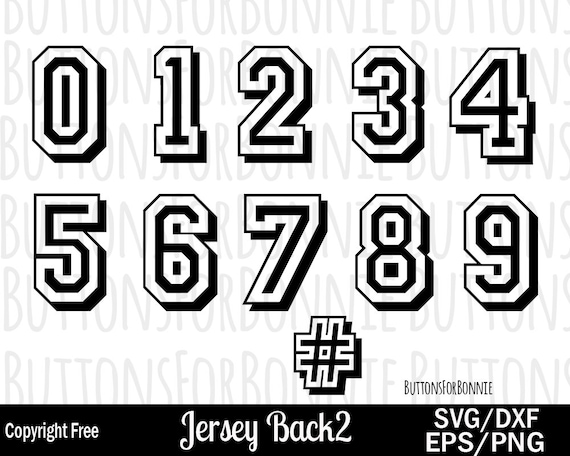 Sport numbers svg, jersey numbers svg, football numbers svg, - Inspire  Uplift