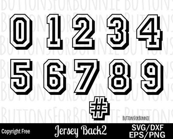 Sport numbers svg, jersey numbers svg, football numbers svg, - Inspire  Uplift