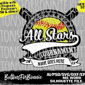 All Stars Tournament, svg, softball svg, all stars svg, all stars champion, champion svg, cutting file, shirt design, all stars shirt svg