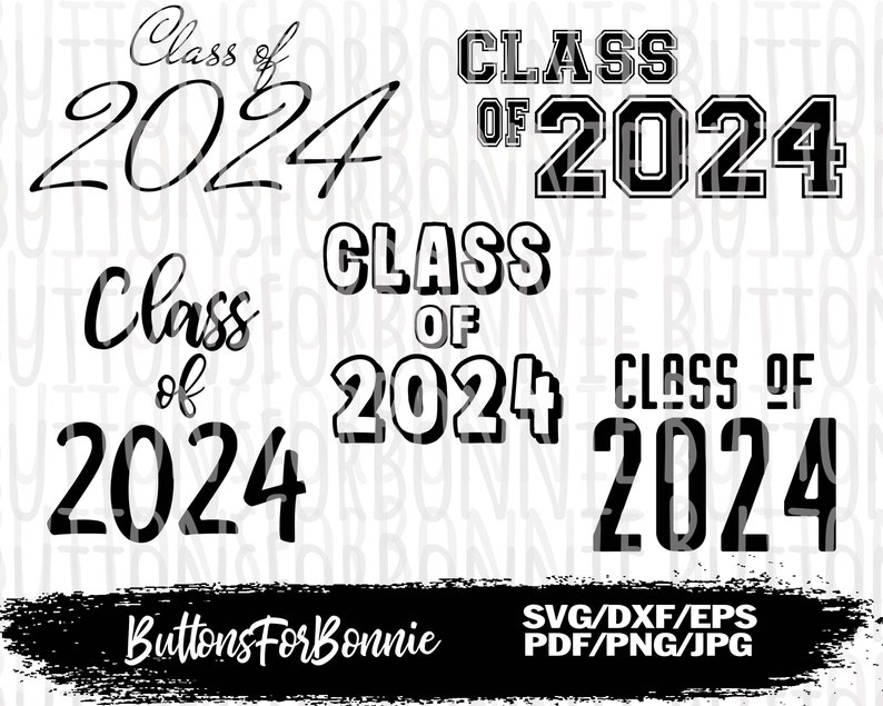 Class of 2024 Svg Senior 2024 Svg Senior Portrait Overlay Etsy