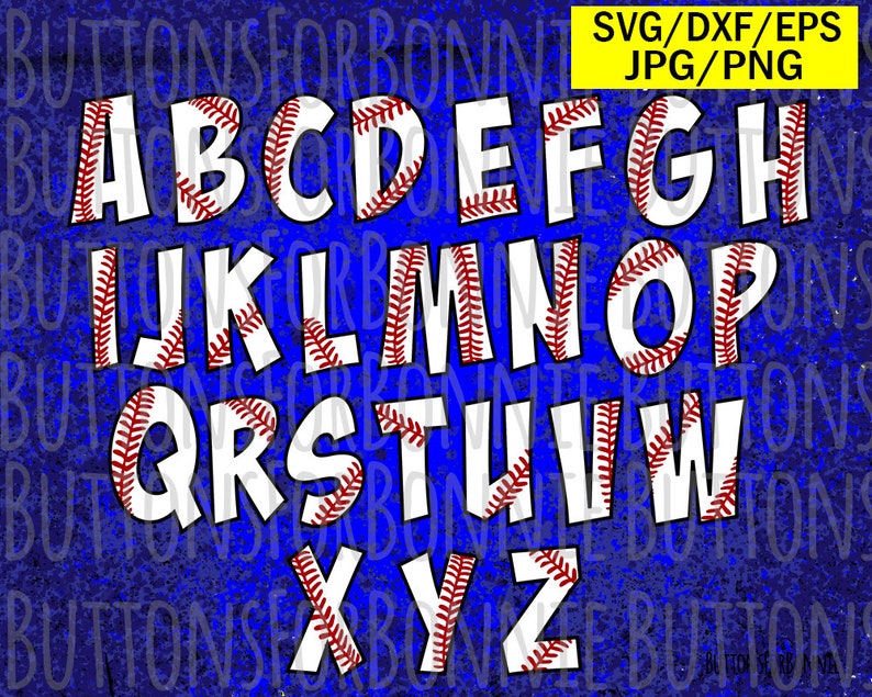 Download Baseball font svg font cutting file seams stitching kids ...