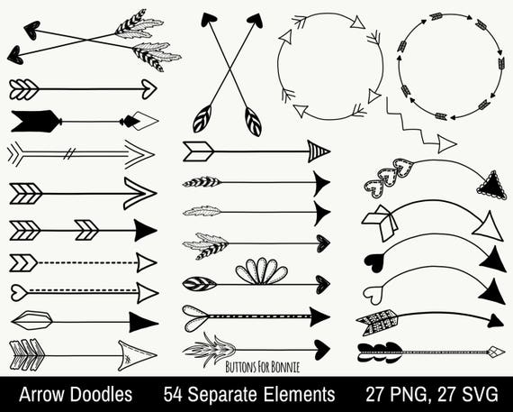 Download Copyright Free 27 Arrow Svg 27 Arrow Png Arrow Clipart Etsy