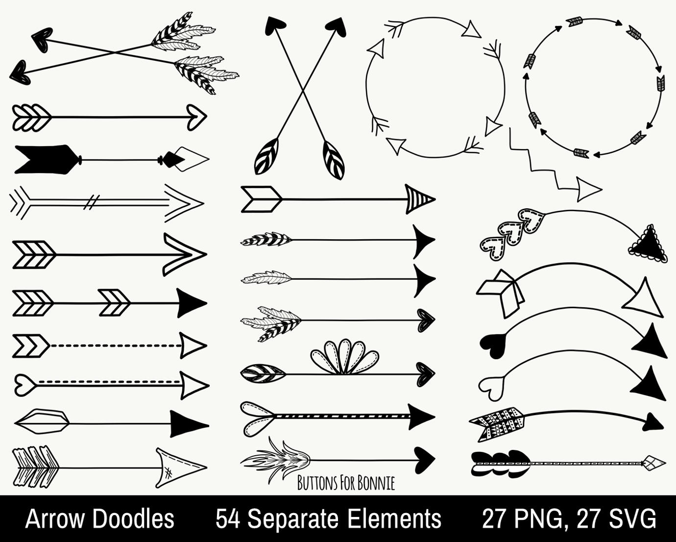 Download Copyright Free 27 Arrow SVG 27 Arrow PNG Arrow Clipart | Etsy