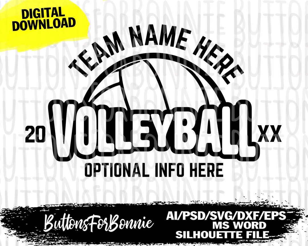 Volleyball Svg, Volleyball Vector, Volleyball Emblem, Volleyball Camp ...