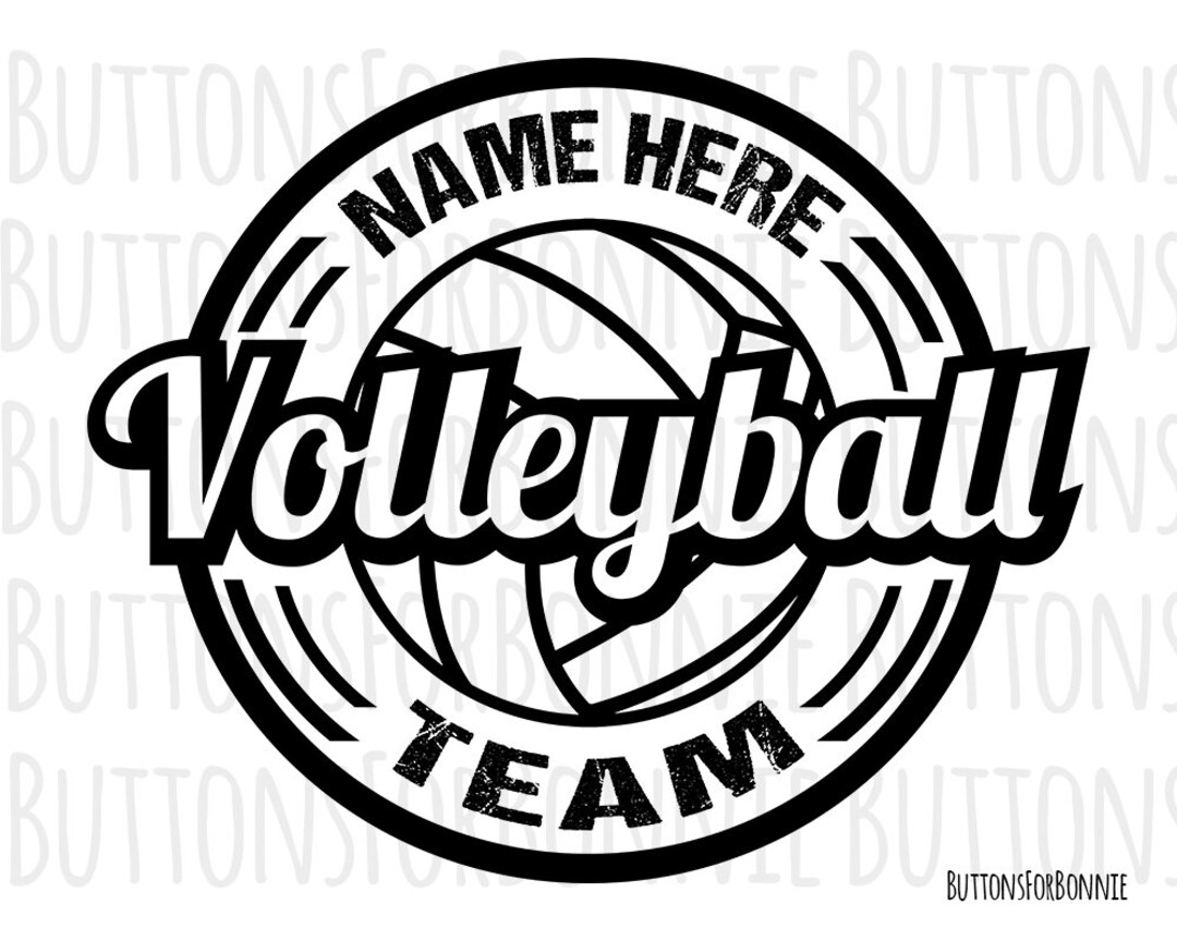 Volleyball Svg Volleyball Vector Volleyball Emblem - Etsy