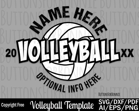 Volleyball Team Svg Volleyball Svg Template Cutting File Etsy