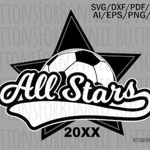 All Stars svg, Soccer Svg, Soccer all stars, vector, emblem, soccer team, soccer champion, cutting file, swoosh, shirt design, cricut, eps