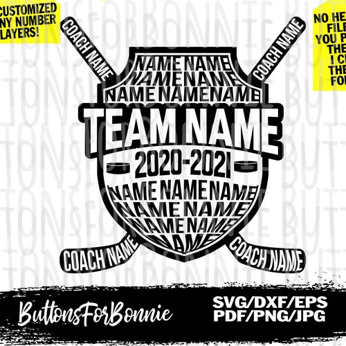 Hockey Svg Hockey Team Svg Team Names Svg Back of Shirt Etsy