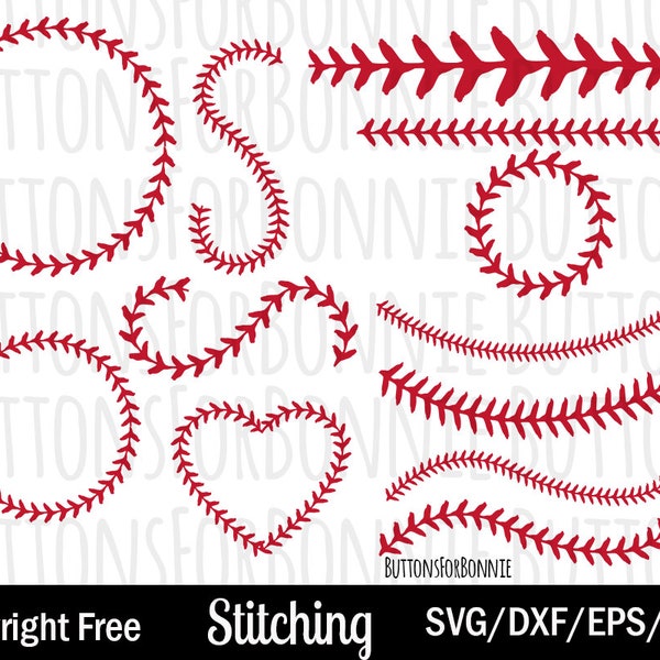 Softball stitching svg, baseball stitching svg, cutting file, stitching svg, all stars svg, eps, dxf, png, cricut, silhouette,