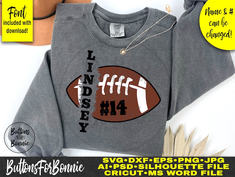 football svg on sweatshirt