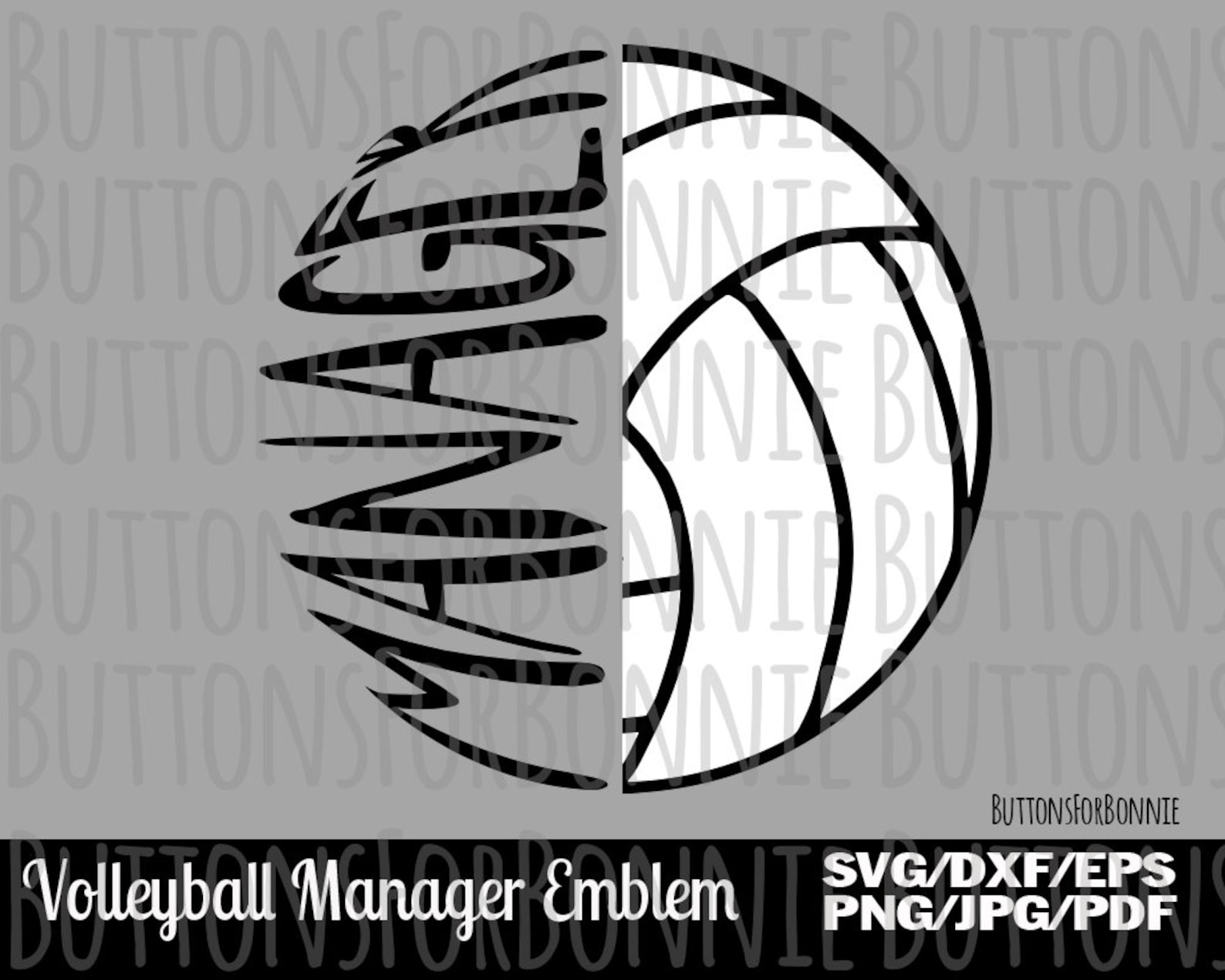 Volleyball Manager Volleyball Svg Volleyball Manager Gift Etsy