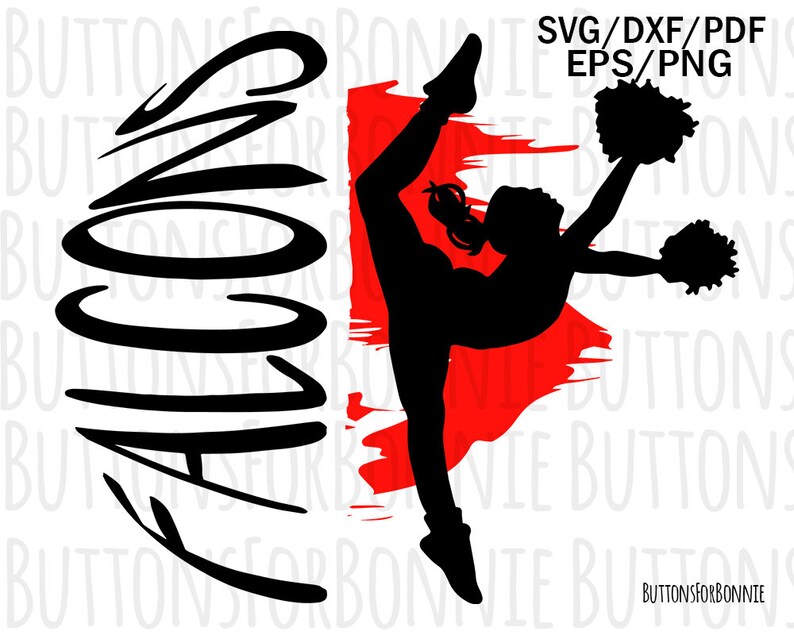 Download Clip Art Cut File Cheerleader Svg Falcons Cheer Svg Cheer Shirt Svg Cricut Sport Iron On Vinyl File Cheer Mom Svg Dance Svg School Spirit Art Collectibles
