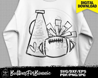 cheer football maman svg, cheer football svg, maillot de football cheer, cheer football maman png, cheer football grand-mère, cutfile, PNG, EPS, DXF
