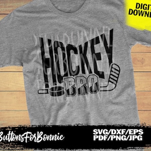 hockey hermano svg, hockey svg, archivos de hockey, diseño de camisa, DXF, EPS, cricut, archivo de corte, silueta, camisa de hockey, DTG, hockey bro