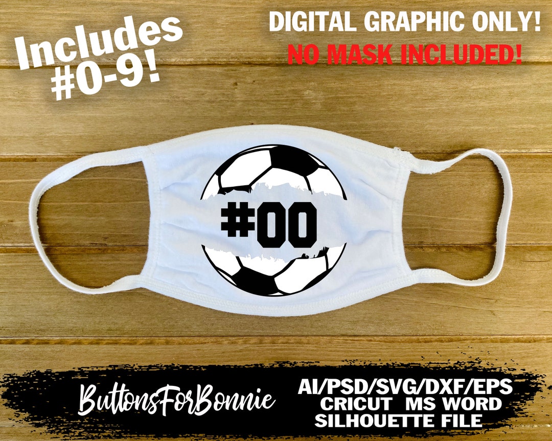Soccer Face Mask Face Mask Soccer Mask Graphic Soccer Etsy