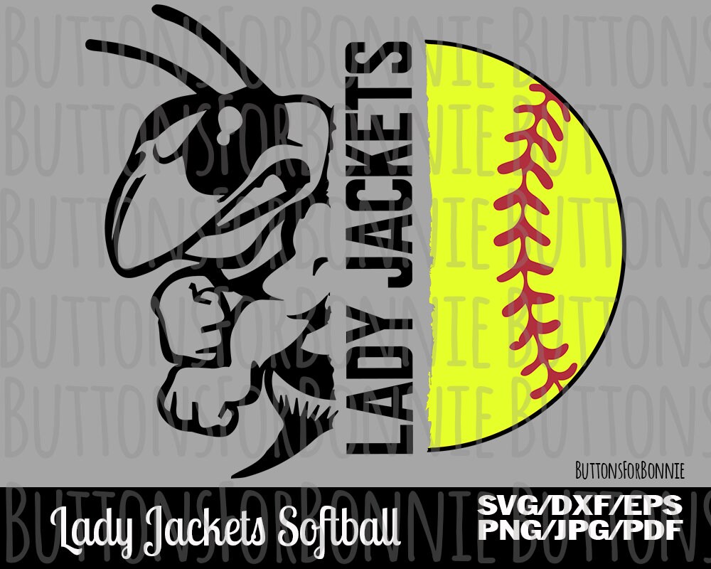 Lady Yellowjackets softball svg softball mom svg cut file Etsy