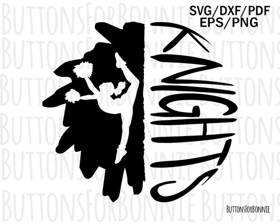 pompom svg knights svg cheer mom svg cut file school spirit sport svg cheer shirt iron on knights cheerleader svg Cheerleader svg
